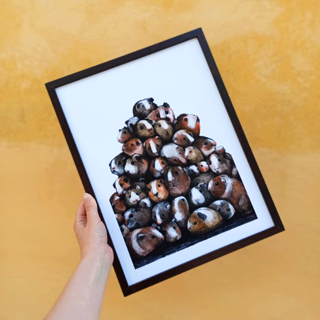 Gicléetryck – "Guineapile" av Mikel Nilsson (signerat)